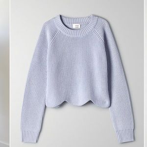 Aritzia Wilfred Sardou Scalloped Sweater